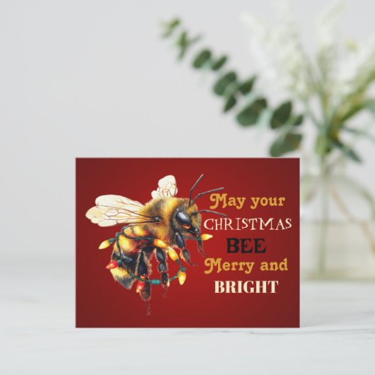 Fröhliche und strahlende Weihnachten Postkarte (Stehend Vorderseite)
