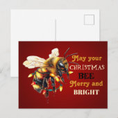 Fröhliche und strahlende Weihnachten Postkarte (Vorne/Hinten)