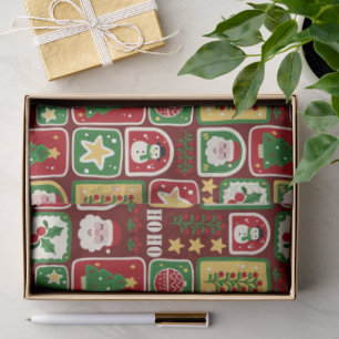 Fröhliche und strahlende Weihnachten Seidenpapier
