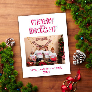 Fröhliche und strahlende Weihnachtsfoto-Weihnachts Feiertagskarte