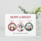 Fröhliche und strahlende Weihnachtskarte Feiertagskarte (Stehend Vorderseite)