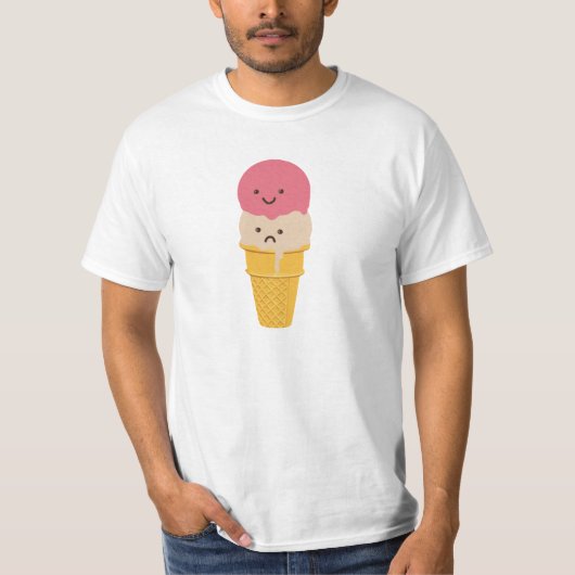 Fröhliche und traurige Eiscreme T-Shirt (Vorderseite)