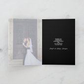 Fröhliche und verheiratete Handmit buchstaben Feiertagskarte (Innenseite)