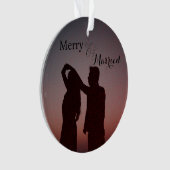 Fröhliche und Verheiratete Newlyweds Weihnachten 2 Ornament (Vorderseite)