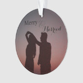 Fröhliche und Verheiratete Newlyweds Weihnachten 2 Ornament (Vorderseite)