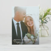 Fröhliche und Verheiratete Weihnachten Foto (Stehend Vorderseite)