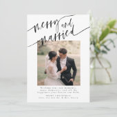 Fröhliche und Verheiratete Weihnachtskarte Feiertagskarte (Stehend Vorderseite)