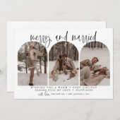 Fröhliche und Verheiratete Weihnachtskarte Moderne Feiertagskarte (Vorne/Hinten)