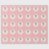 Fröhliche und Vintage Weihnachten Geschenkpapier (Flach)