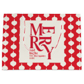 Fröhliche und Vintage Weihnachten Große Geschenktüte (Vorderseite)