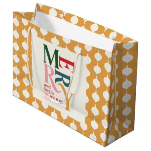 Fröhliche und Vintage Weihnachten Große Geschenktüte