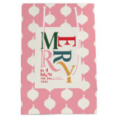 Fröhliche und Vintage Weihnachten Mittlere Geschenktüte (Rückseite)