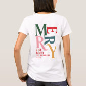 Fröhliche und Vintage Weihnachten T-Shirt (Rückseite)