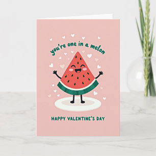 Fröhliche Valentins-Ein-in-einer-Wassermelone-Kart Karte