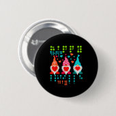 Fröhliche Valentins-Gnome-Braille-Liebe – Süßes He Button (Vorne & Hinten)