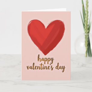 Fröhliche Valentinsgrußkarte mit rotem Herz Karte