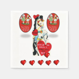Fröhliche Valentinstag Papier Servietten