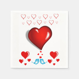 Fröhliche Valentinstag Papier Servietten