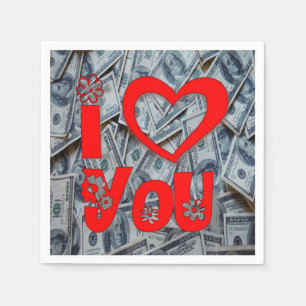 Fröhliche Valentinstag-Papier-Servietten Serviette