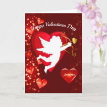 Fröhliche Valentinstagskarte mit Namen personalisi