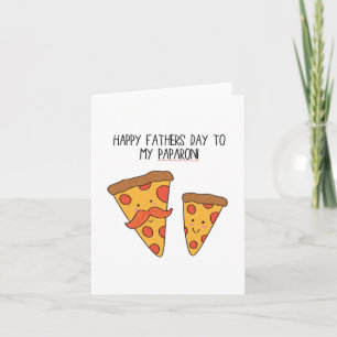 Fröhliche Vatertag-Pun-Pizza-Karte für Papa Karte