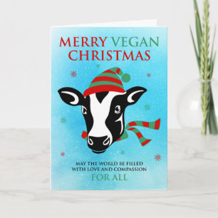Fröhliche vegane Weihnachten (Nachricht anpassen) Karte