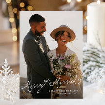 Fröhliche verheiratete wunderliche Weihnachtskarte