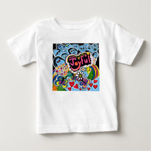 Fröhliche Vibes feiern Glück und Zusammengehörigke Baby T-shirt