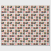 Fröhliche Vibes nur Retro Weihnachtsfeiertag Foto Geschenkpapier (Flach)