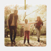 Fröhliche Vibes nur Spaß Retro-Urlaub Foto Keramikornament (Rückseite)