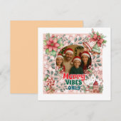 Fröhliche Vibes Only – Lustige Weihnachtskarte  (Vorne/Hinten)