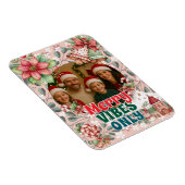 Fröhliche Vibes Only – Lustige Weihnachtskarte  Magnet (Rechte Seite)