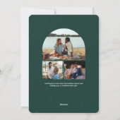 Fröhliche Vibes Spaß Retro-grünes Foto Weihnachten (Rückseite)