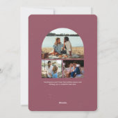 Fröhliche Vibes Spaß Retro vier Foto Weihnachten (Rückseite)