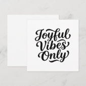 Fröhliche Vibes Typografie Dankeskarte (Vorne/Hinten)