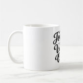 Fröhliche Vibes Typografie Kaffeetasse (Links)