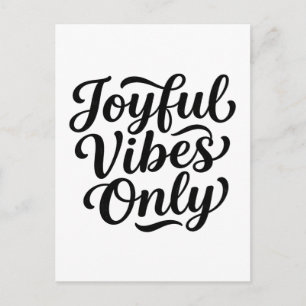 Fröhliche Vibes Typografie Postkarte