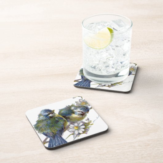 Fröhliche Vintage Vögel Untersetzer (Rechte Seite)