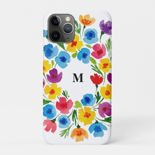Fröhliche Wasserfarben Florals Case-Mate iPhone Hülle (Rückseite)