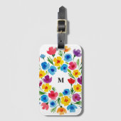 Fröhliche Wasserfarben Florals Gepäckanhänger (Vorderseite Vertikal)