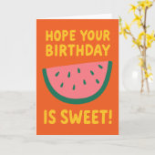 Fröhliche Wassermelone Orange Gelbe Früchte Geburt Karte (Gelbe Blume)