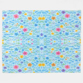Fröhliche Watercolor Sherpa-Decken Fleecedecke (Vorderseite (Horizontal))