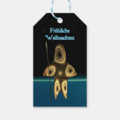 Frohliche Weihnachte - Fraktal Inuit Hunter Geschenkanhänger (Vorderseite)