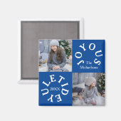 Fröhliche Weihnachten 2 Foto Magnet (Vorderseite/Rückseite)