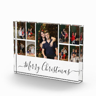 Fröhliche Weihnachten 9 Foto Custom Foto Block Dek