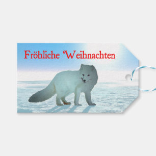 Frohliche Weihnachten - Arctic Fox Geschenkanhänger