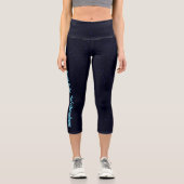 Fröhliche Weihnachten auf Stars Capri Leggings (Vorderseite)
