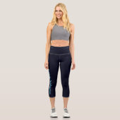 Fröhliche Weihnachten auf Stars Capri Leggings (Vorderseite)