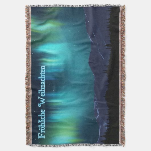 Frohliche Weihnachten - Aurora Borealis Decke (Vorderseite Vertikal)