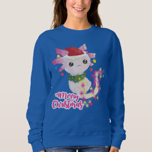 fröhliche Weihnachten axolotl santa Sweatshirt